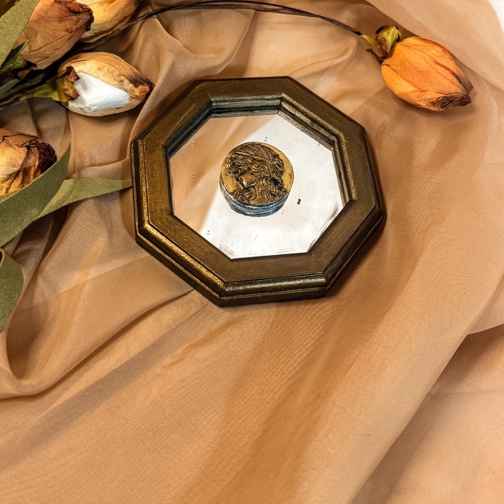 Antiqued Gold Framed Cameo